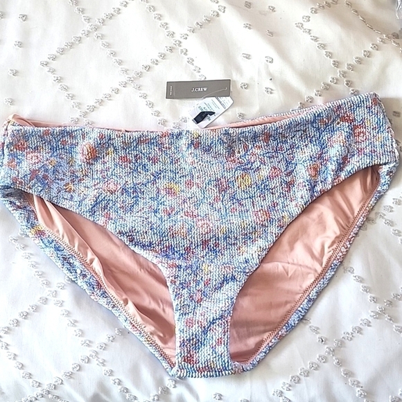 NWT J.Crew Scrunchie hipster floral Bikini bottoms size 3x - Picture 1 of 3